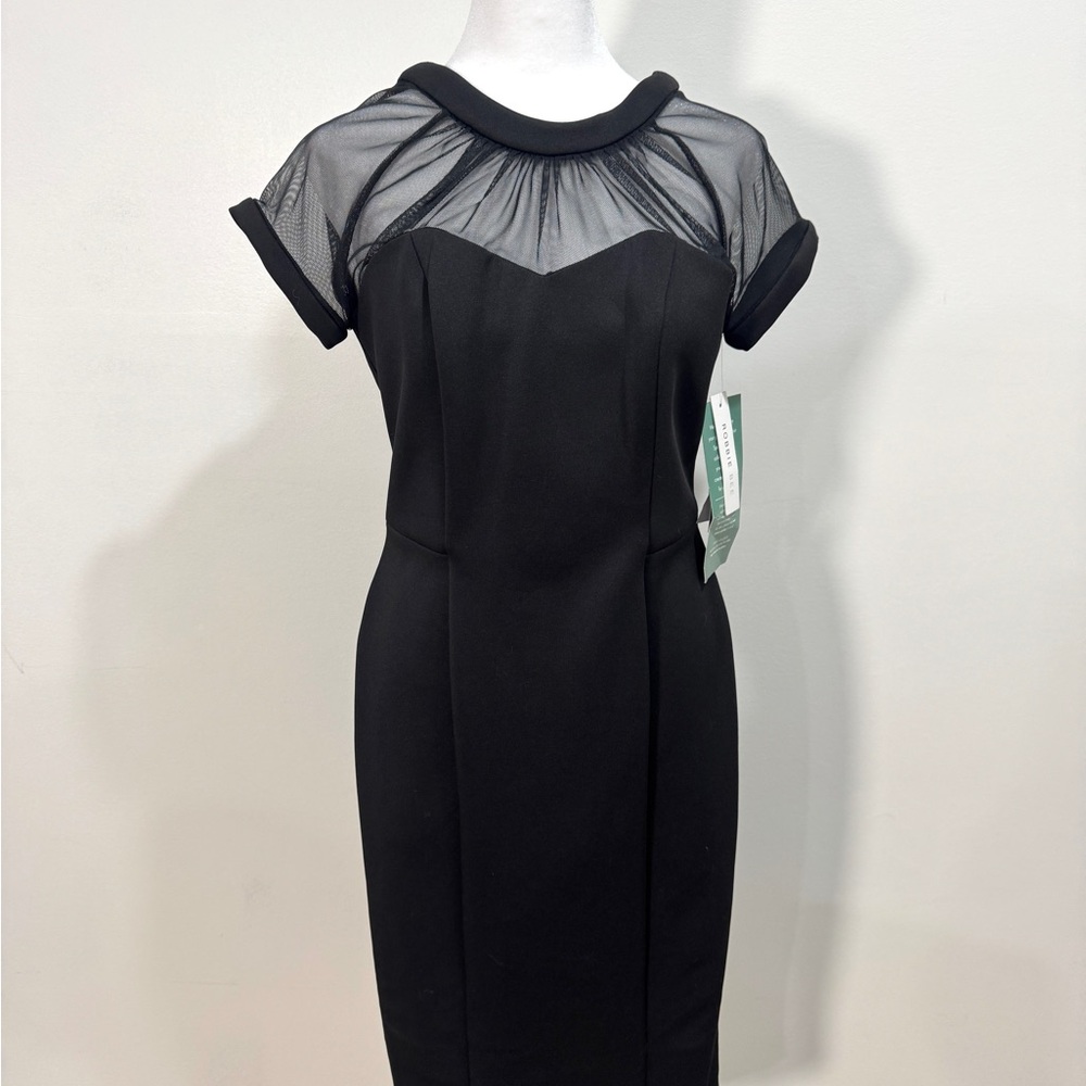 Elegant Black Dress with Sheer Details